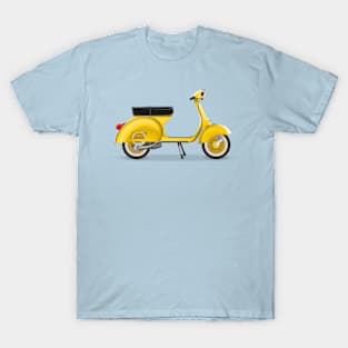 Classic motorcycle scooter in yellow T-Shirt